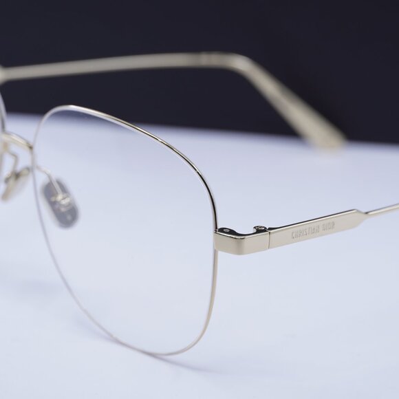 Dior ULTRADIORO A1U A000 Aviator 57mm Eyeglasses - Gold - Picture 8 of 11